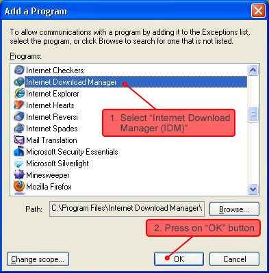 Windows Firewall settings 5